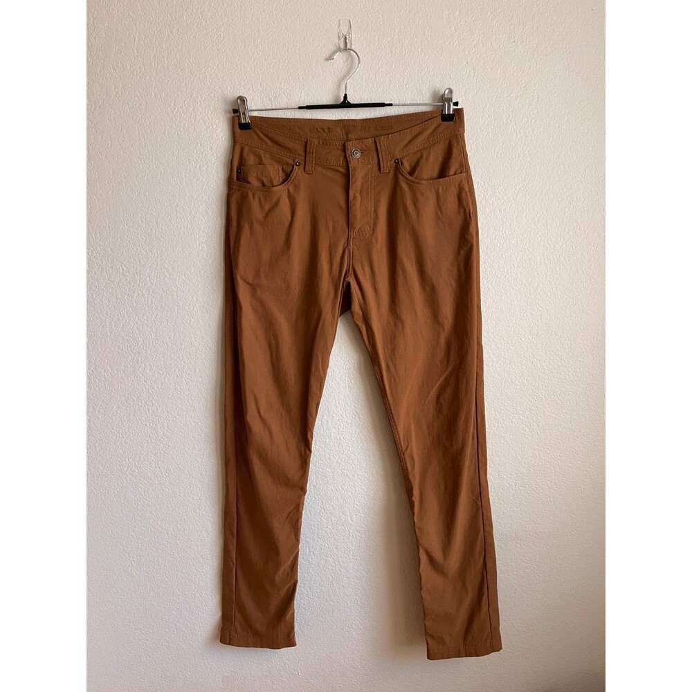 prAna Men's Brion Slim Pant II in Sepia Brown Size 32